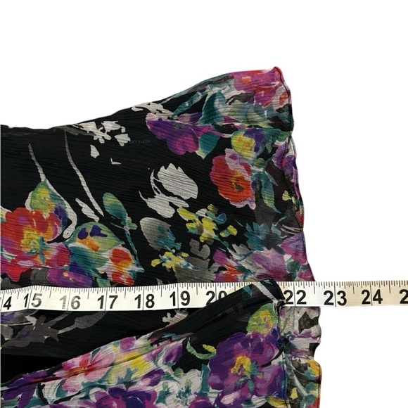 Lauren Ralph Lauren Black Tank Top with Silk Blouse Floral Print Size SP - Picture 7 of 7